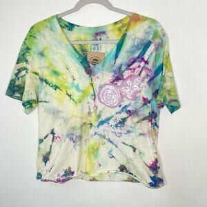 Madam P Upcycled Tie Dye Cropped T-Shirt - Medium